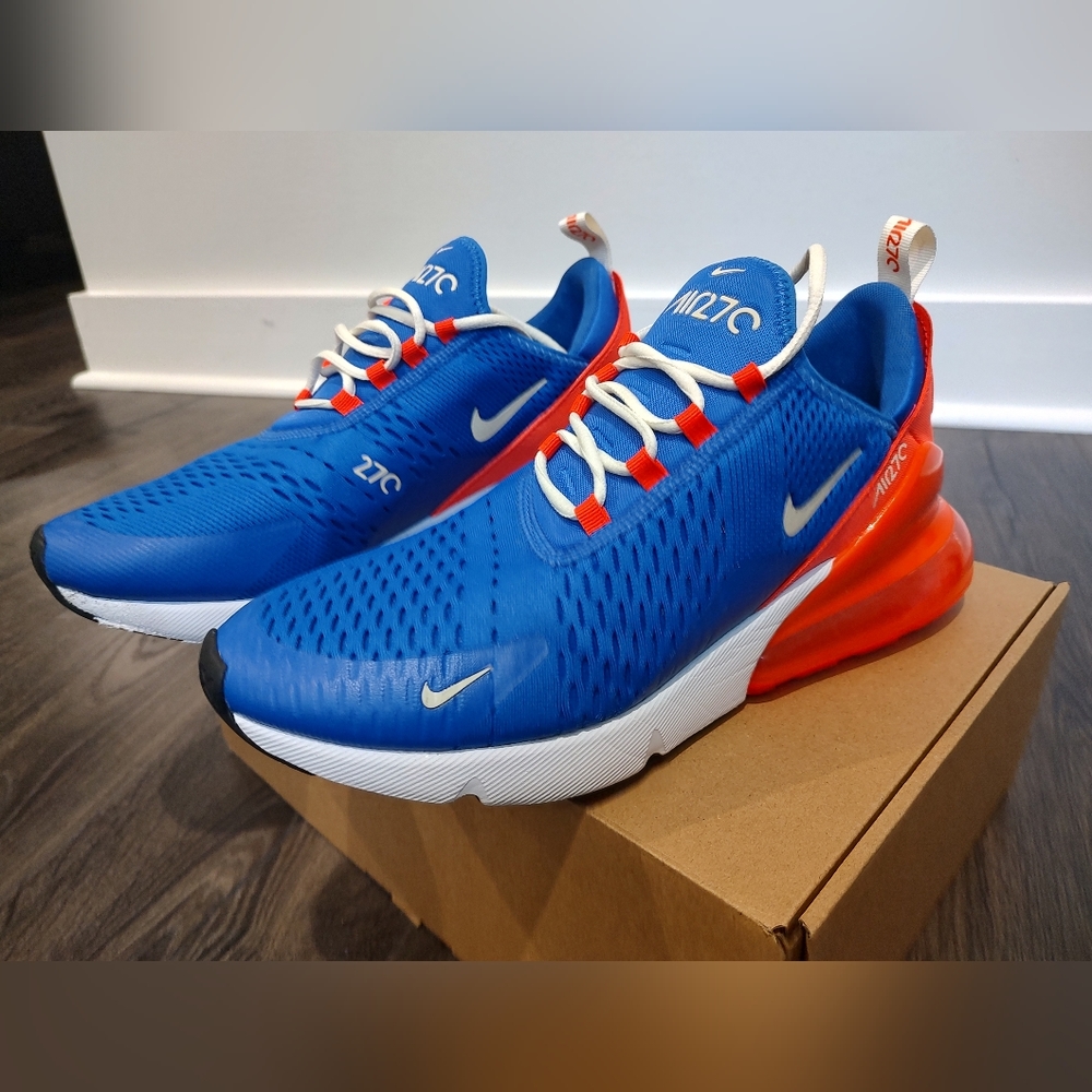 Nike Men's Air Max 270 'Hyper Royal Bright Crimson' Shoes Sneakers US Size 10